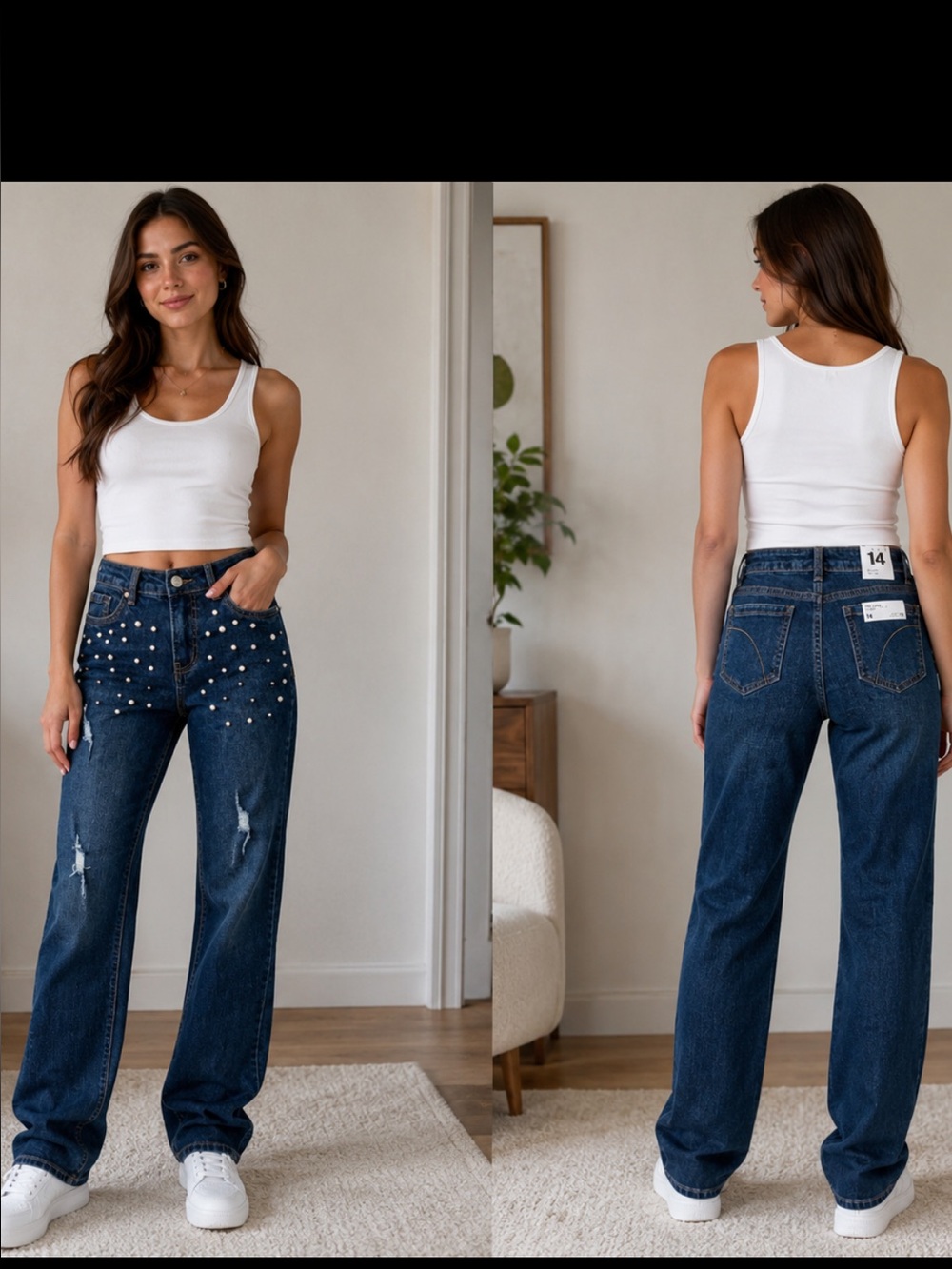 Joe's Jeans Straight-Leg LARA Jeans in Deep Blue